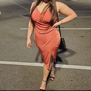 Peach Cocktail Dress